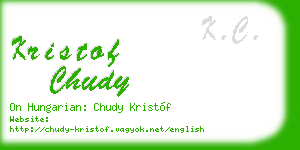 kristof chudy business card